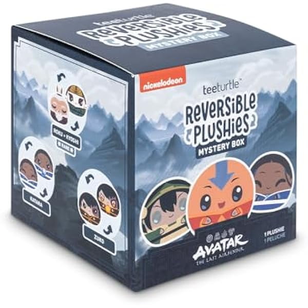 Teeturtle Avatar The Last Airbender 3" Reversible Blind Box Plushie - Surprise Cute Kawaii Mystery Soft Stuffed Animal