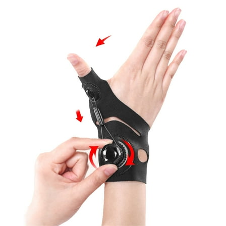 Teeuard Adjustable Thumb Brace - Dial-Fit Compression Support for Arthritis, CMC, Carpal Tunnel & Trigger Finger - Ultra Thin Breathable Wrist Stabilizer Splint for Men & Women (Left-S )