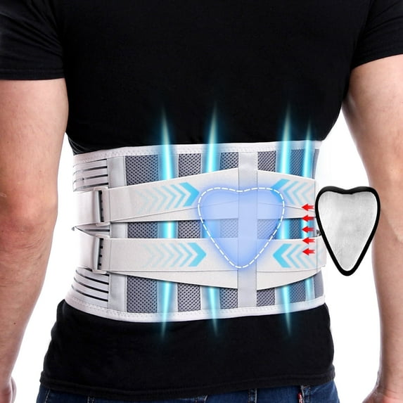 Teeuard Back Brace for Men Women, Back Support Belt for Back Pain, Sciatica, Scoliosis Relief-XLarge