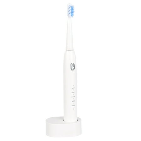 Teeuard Electric Toothbrushes, Rechargeable Power Toothrush with 6 Brush Heads, 5 Modes, White