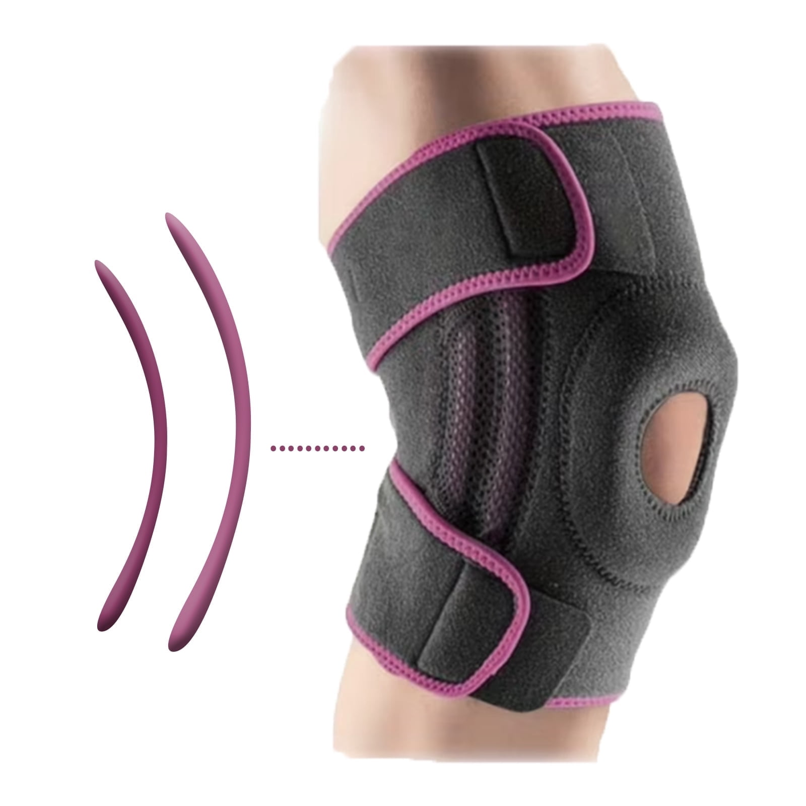 Teeuard 1pc Sport Knee Brace with Gel Pads, Adjustable, Anti-Slip，Injury Recovery Pink XX-Large