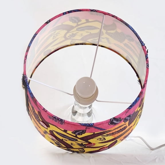 Teevaneinteriors Spring Sunset Lamp Shade, African Print Lamp Shade, Springy Lamp, Tee Lamp shade