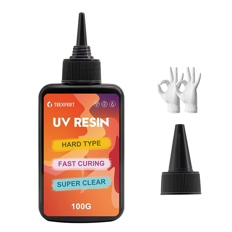 1PC 100g UV Resin Clear, Hard, Upgraded Crystal Clear Epoxy Resin Up  Premixed UV Cure Resin for Craft Jewelry Making