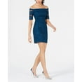 thumbnail image 1 of Teeze Me Juniors Off The Shoulder Lace Bodycon Dress Size 3/4, 1 of 3