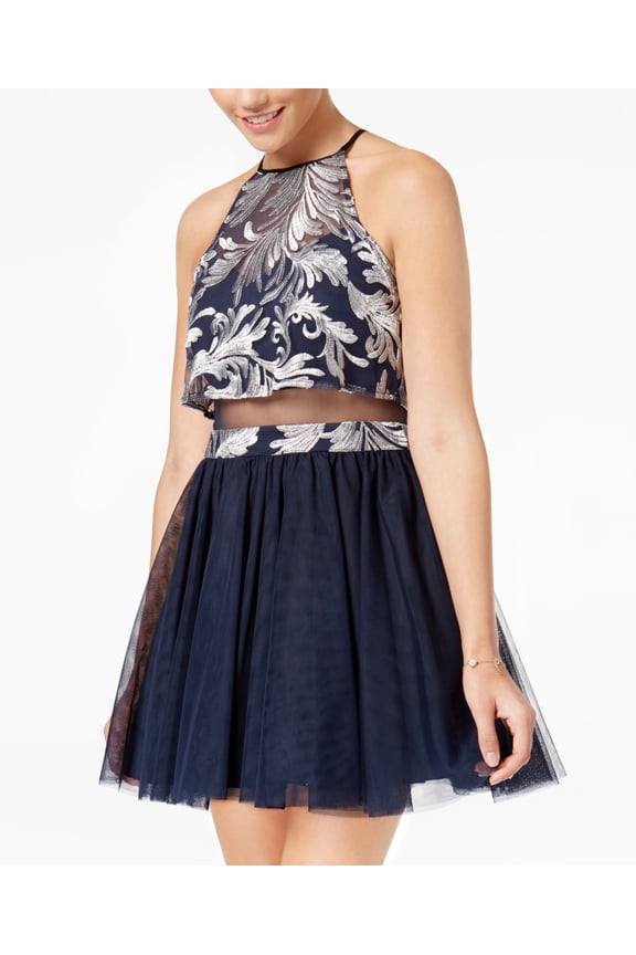 Juniors Popover Fit Flare Dress Silversmoke 11