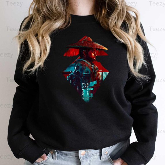 Teezy82 Music Vintage Retro Ghost Of Tsushima Inspired, Video Game Soundtrack Style SweatShirt, for Unisex, up to size 5XL.