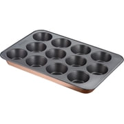 Tefal Airbake J2555014 J2555014 12 Muffin Pan, Non-Stick Coating, Carbon Steel, Brown, 29 x 41 cm