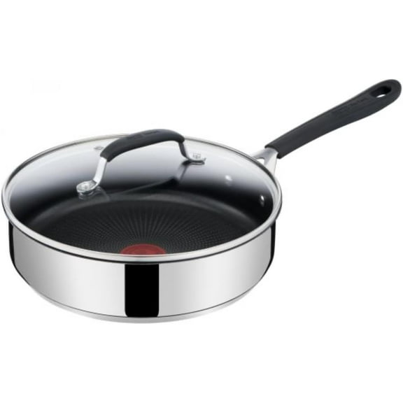 Tefal Jamie Oliver Quick & Easy E3033344 Stainless Steel 25cm Induction Sauce Pan With Glass Lid