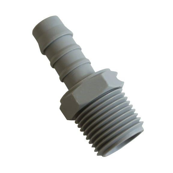 Tefen Fitting Male Straight Hose Connector 1/4in. ID x 1/4in. NPT 10 Pack