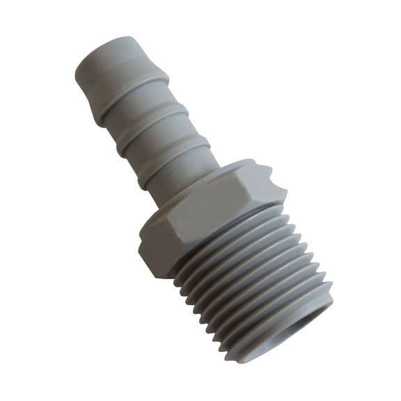 Tefen Fitting Male Straight Hose Connector 3/8in. ID x 1/2in. NPT 10 Pack