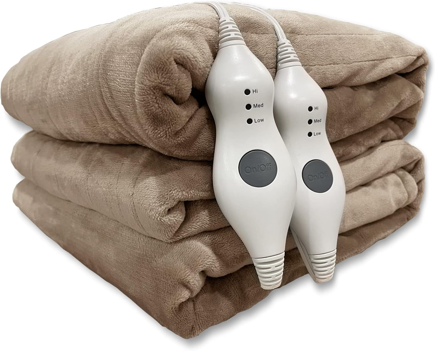 Tefici Electric Heated Blanket Queen Size, Dual Control Super Cozy Soft