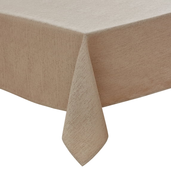 Teflon Addison 100% Microfiber Spill Proof and Wrinkle Resistant Tablecloth, 60 x 84 inch, Tan
