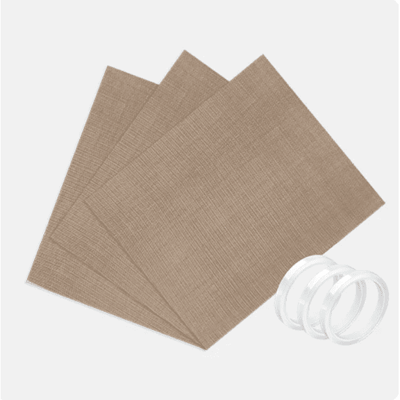 HTVRONT 3 Packs 12" x 16" Brown Sheets with 3 Rolls 10mm x 33m White Heat Tape for Sublimation Non-Stick Sheet Heat Resistant