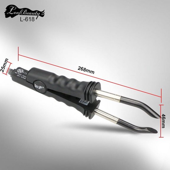 Teflon heated hair extension tools with no traces and constant temperature hair extension irons