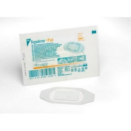 Tegaderm Film Dressing with Non-Adherent Pad 2-3/8'' x 4'' boxes of 50