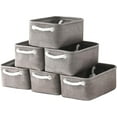 thumbnail image 1 of TESPERT 6-Pack Bulk Storage Bins - Heavy Duty EVA Foldable Organizer Baskets with Handles for Pantry, Pet Supplies, Blankets (11.8x7.9x5.1") - Sturdy & Lightweight, Grey, 1 of 11