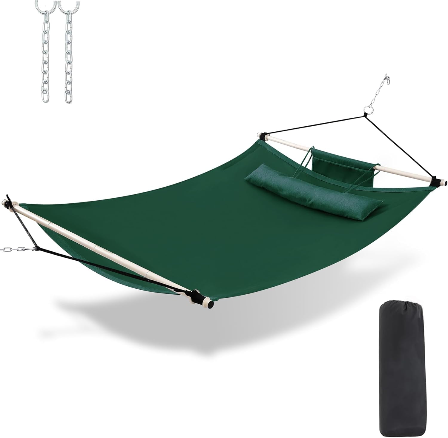 Tegereger Anti-flip Over Hammocks Two Person Hammock with Iron Spreader ...