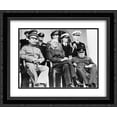 thumbnail image 1 of Teheran, Iran, Dec. 1943--Front row: Marshal Stalin, President Roosevelt, Prime Minister Churchill 24x20 Double Matted Black Ornate Framed Art Print, 1 of 2