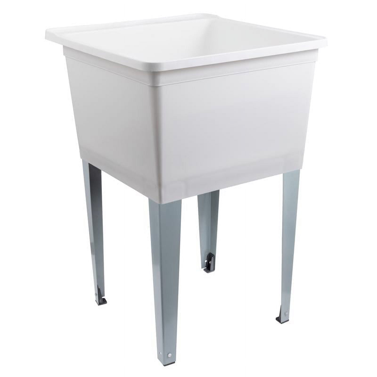 Tehila Basics 22.87x24.75in White Thermoplastic Freestanding Utility