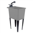 thumbnail image 1 of Tehila Space Saver Freestanding Grey Laundry/Utility Sink, Black Finish Pull-Out Faucet, 1 of 9
