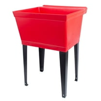 Tehila Red 19 Gallon Utility Sink with Black Legs and P-Trap