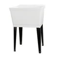 thumbnail image 1 of Tehila 19 Gallon White Utility Sink with Black Legs and P-Trap for Laundry Room, Basement, Garage, 1 of 9