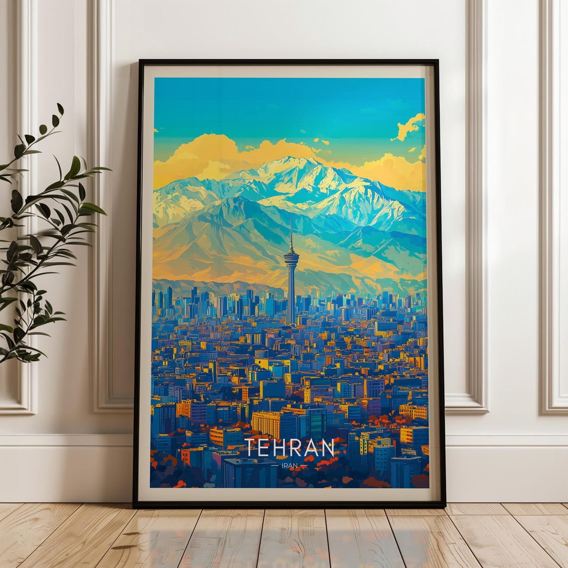 Iran Shop Sign Tehran Iran Historic Architecture Modern Skyline Mountain Cityscape ...