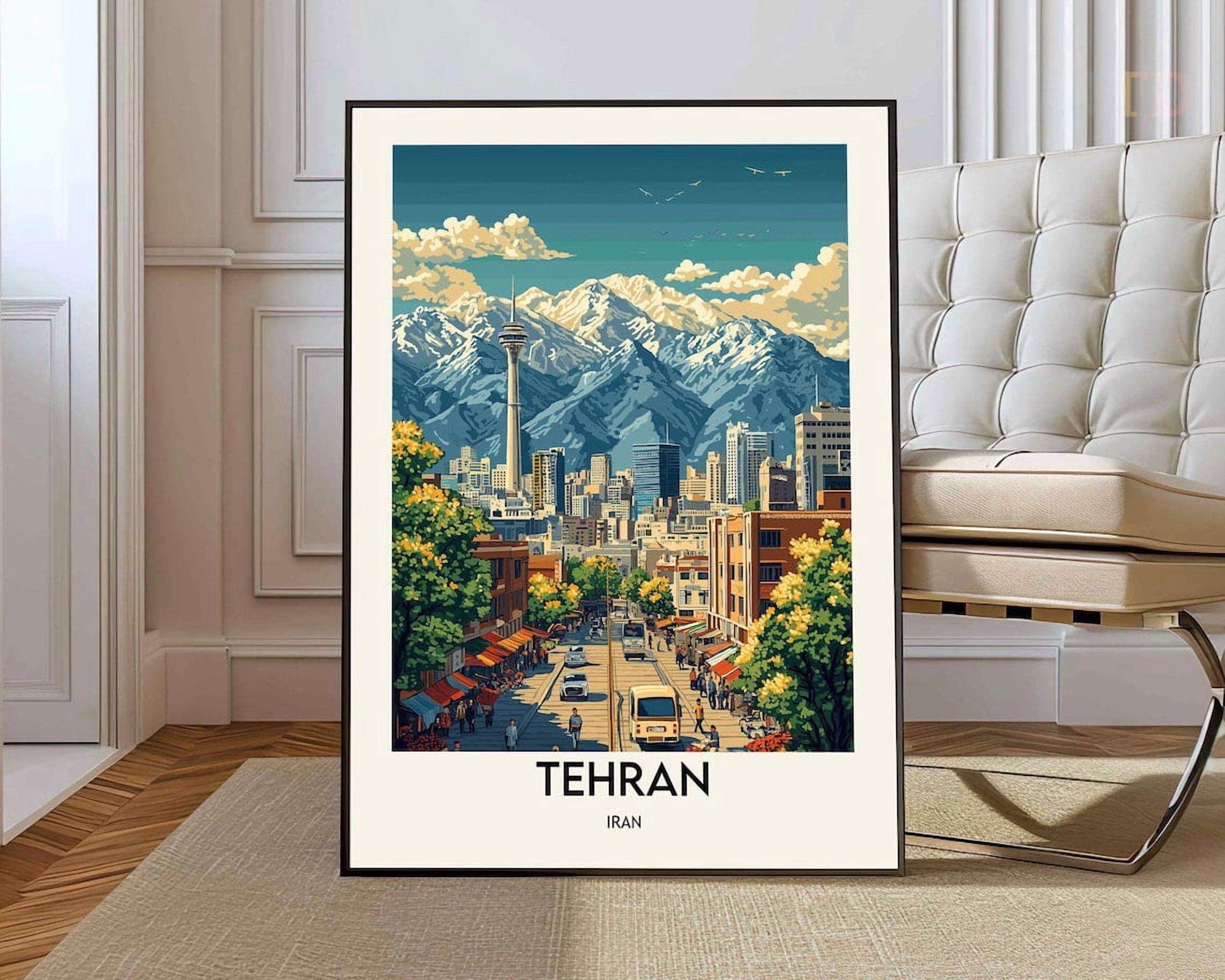 Iran Shop Sign Tehran Iran Wall Art Print, Capital City Travel Home Decor - Walmart.com