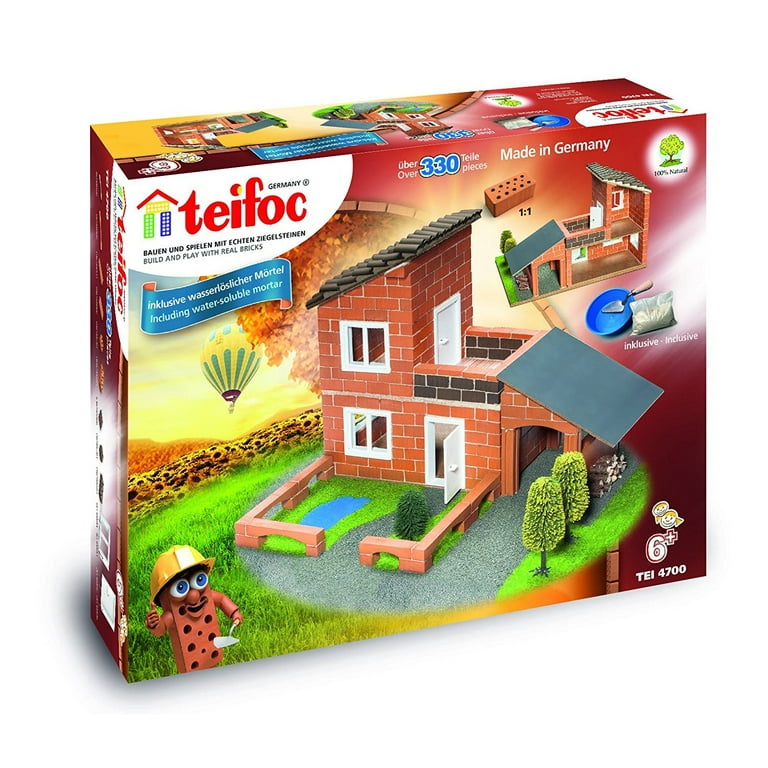 Teifoc Villa with Garage Brick Building Set