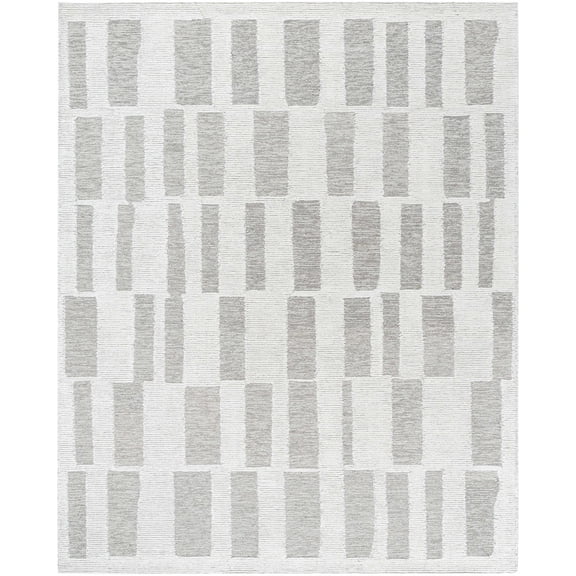 BoutiqueRugs Teige Contemporary Area Rug - Ivory, Stone Gray, Light Taupe - 2' x 3'