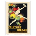 thumbnail image 1 of Teinture Idéale Fabric Dyes - Vintage French Advertising Poster by Jean D'Ylen c.1929 - Master Art Print (Unframed) 9in x 12in, 1 of 4