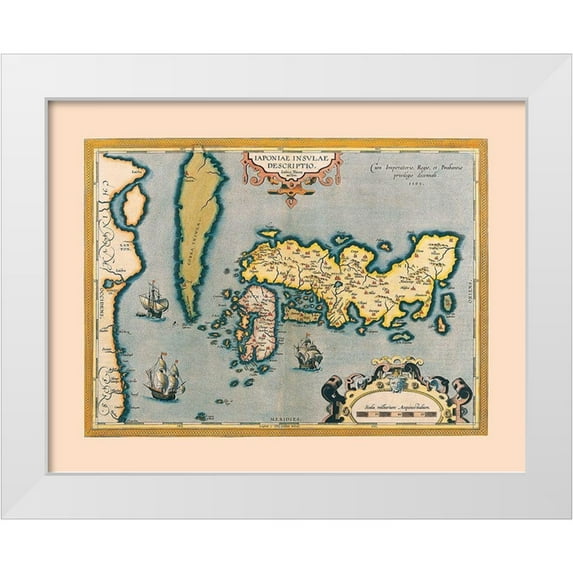Teisera 18x15 White Modern Wood Framed Museum Art Print Titled - Japan Korea - Teisera 1595