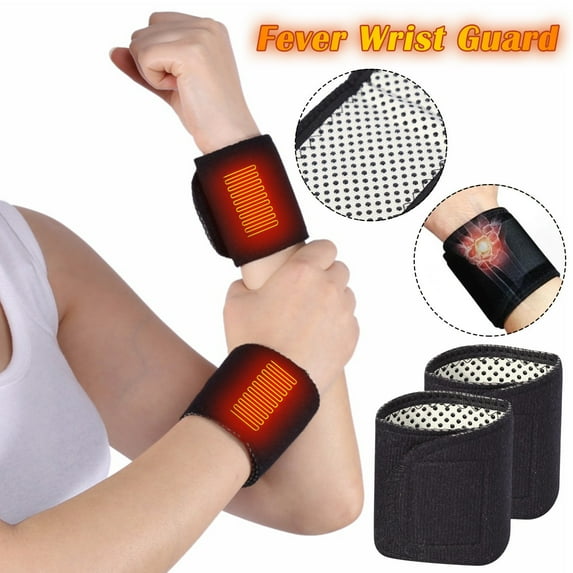 Teissuly 1 Pair Self-Heating Therapy-Wrist Brace Sports Protection Breathable Wrist Wraps Support Sleeves For Work Fitness