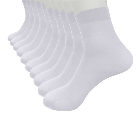 Teissuly 10 Pairs Fiber Ultra-thin Elastic Silky Short Silk Stockings Men Socks