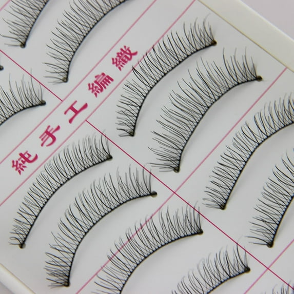 Teissuly 10 Pairs Natural Fashion Eyelashes Eye Makeup Long False Lashes Sparse