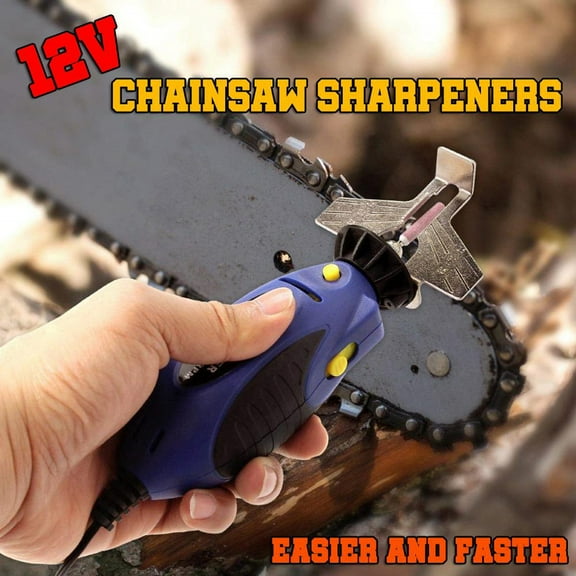 Teissuly 12V Mini Chainsaw Sharpener Electric Grinder Chain Saw Grinder File Pro Tool