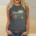 thumbnail image 1 of Teissuly 1974 Vintage Shirt For Women 50th Birthday Gifts Idea Retro T Shirts Party Tops Funny Tees, 1 of 5