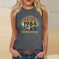 thumbnail image 1 of Teissuly 1984 Vintage Shirt For Women 40th Birthday Gifts Idea Retro T Shirts Party Tops Funny Tees, 1 of 5