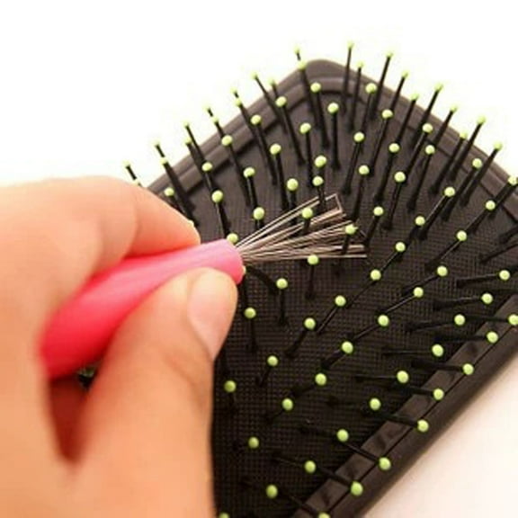 Teissuly 1PCS Hair Brush Cleaning Tool Mini Comb Cleaner Brush Small Hair Brush Combs with Plastic Handle for Removing Hair Dust Home Salon Use