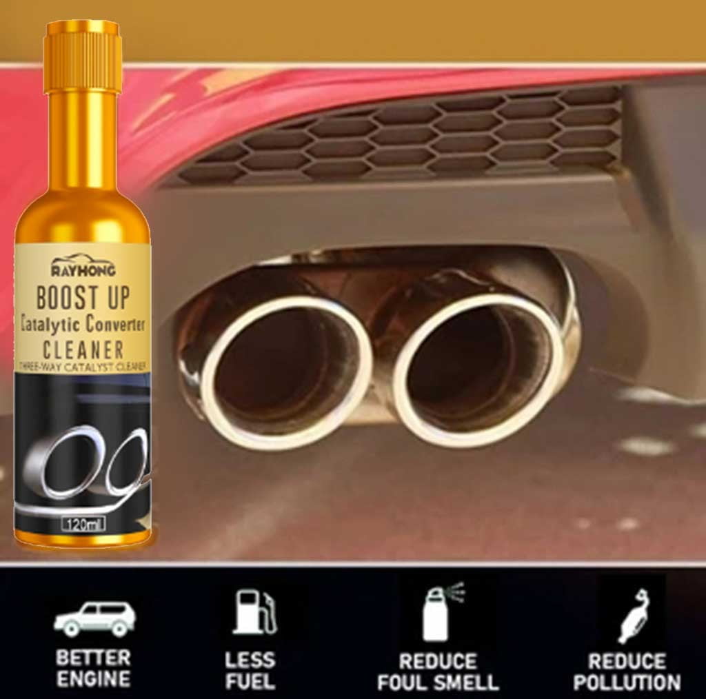Teissuly 1Pcs 120ML Fuel and Exhaust System Cleaner,Catalytic Converter