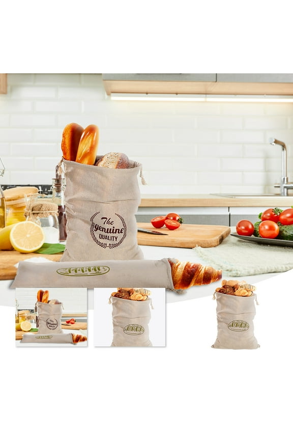 1Pcs Linen Bread Bags,Natural Unbleached Bread Bags, Reusable Drawstring Bag for Loaf, Homemade Artisan Bread Storage, Linen Bags for Food Storage, Ideal Gift for Bakers