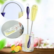 Teissuly 2PC Long Handle Flexible Bottle Cleaning Brush Bending All Round Cleaning Elasticity Kitchen Ther-mos Teapot Cleaner Tool