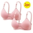 thumbnail image 1 of Teissuly 2PC Woman's Color Comfortable Hollow Out Perspective Bra Underwear No Rims, 1 of 4