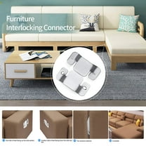 Teissuly 2PCS Sectional Couch Connectors Furniture Connector, Premium Metal Sofa Interlocking Sofa Connector Bracket, Suitable for Loveseat