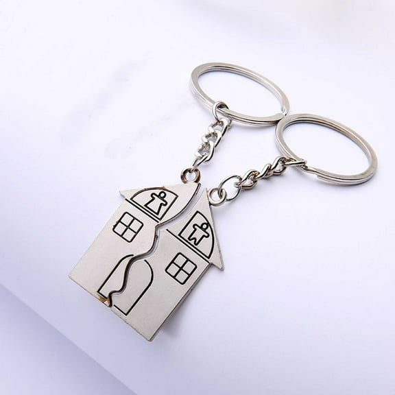 Teissuly 2PCS Valentine's Day Key Clip For Alloy Lovers Key Buckle Gift