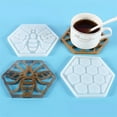 thumbnail image 1 of Teissuly 2pcs Resin Coaster Molds Bee Resin Molds Silicone Car Cup Holder Mould Honeycomb Mold Hexagon Silicone Molds for Epoxy Casting Crystal Agate Tray Resin Moulds Cup Mat for DIY Craft, 1 of 7