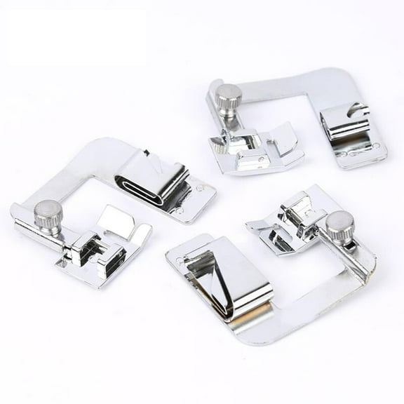 Teissuly 3 Sizes Rolled Hem Pressure Foot Sewing Machine Presser Foot Hemmer Foot Set (1/2 Inch, 3/4 Inch, 1 Inch) for Singer, Brother, Janome and Other Low Shank Adapter (Rolled Hem Presser Feet)