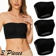thumbnail image 1 of Teissuly 3PC Ladies Traceless Comfortable No Steel Ring Breathable Gathering Bra Woman Underwear Tube Top, 1 of 9