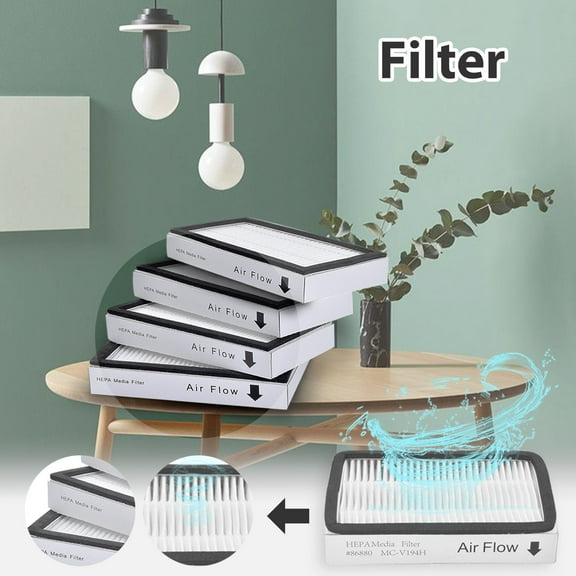 Teissuly 4-Pack - Kenmore EF-2 86880 Exhaust Vacuum HEPA Filters. Compare to Replace Sears Kenmore Part # 20-86880 (86880), 40320, EF2, 610445. Also Replaces Panasonic MC-V194H.