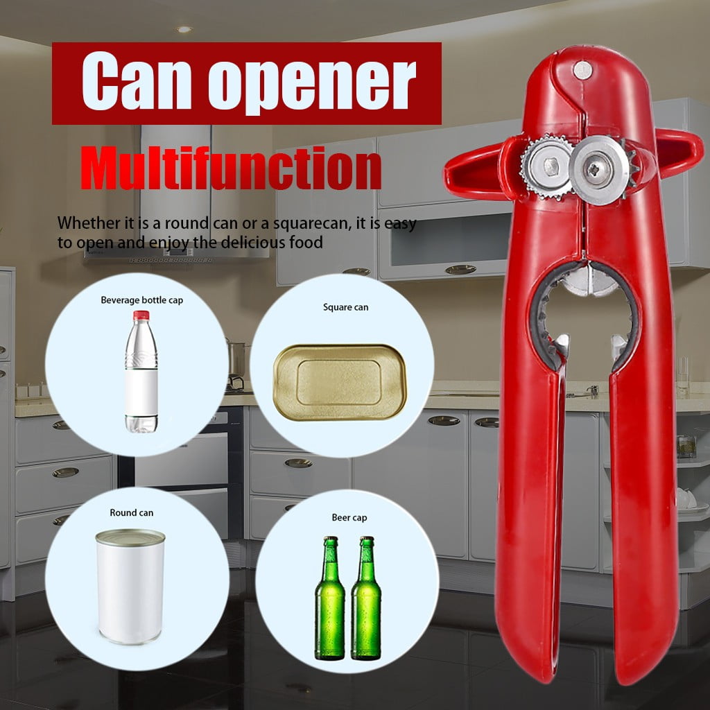 Teissuly 4in1 Stainless Steel Can Opener, HandHeld Can Opener
